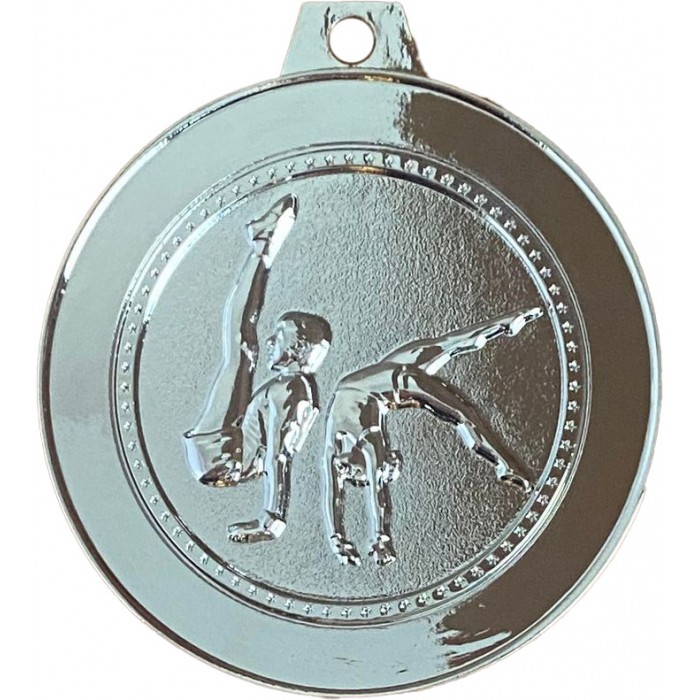 JC EXCLUSIVE MALE/FEMALE GYMNASTIC MEDAL 60MM (SILVER)